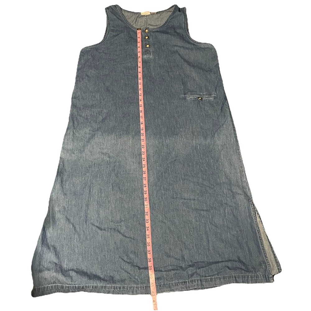 Vtg Denim Specialty Collection Long Denim Women's Dress 90s Size XL - Picture 3 of 5